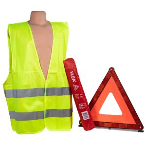 Kit sécurité obligatoire (triangle + gilet)